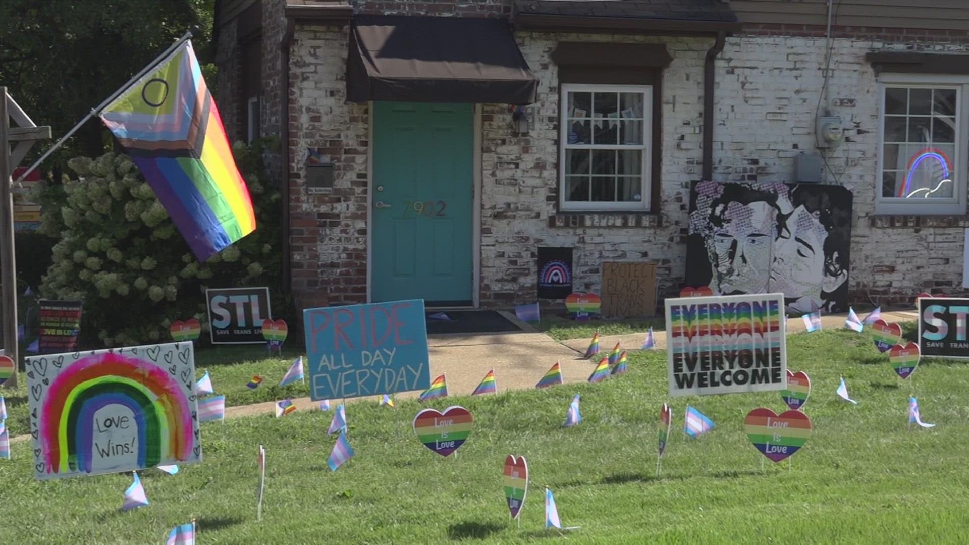 Kelly Storck has made a bad situation positive after a hate crime. Storck's transgender pride flag was burned and a "Save Trans Lives" sign were stolen Tuesday.