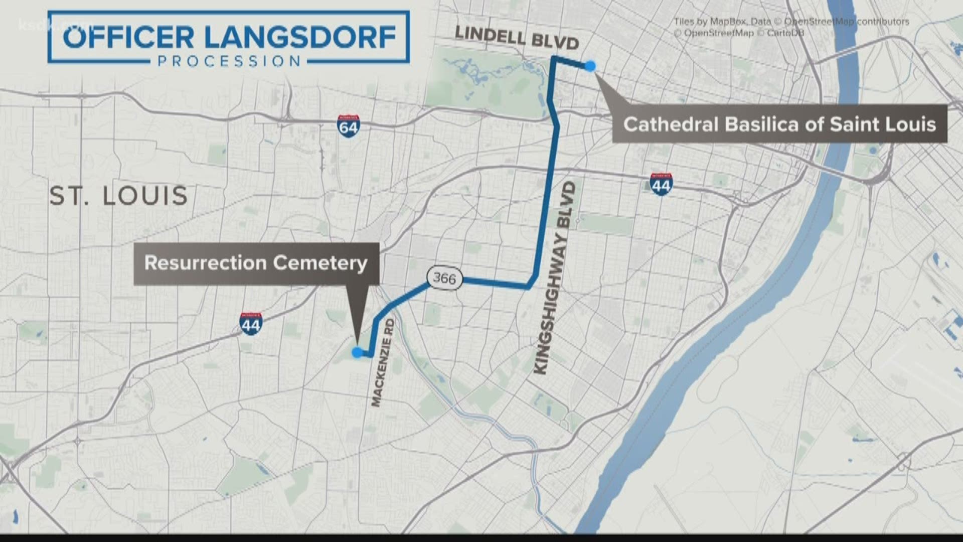 Officer Michael Langsdorf's funeral procession route announced | ksdk.com