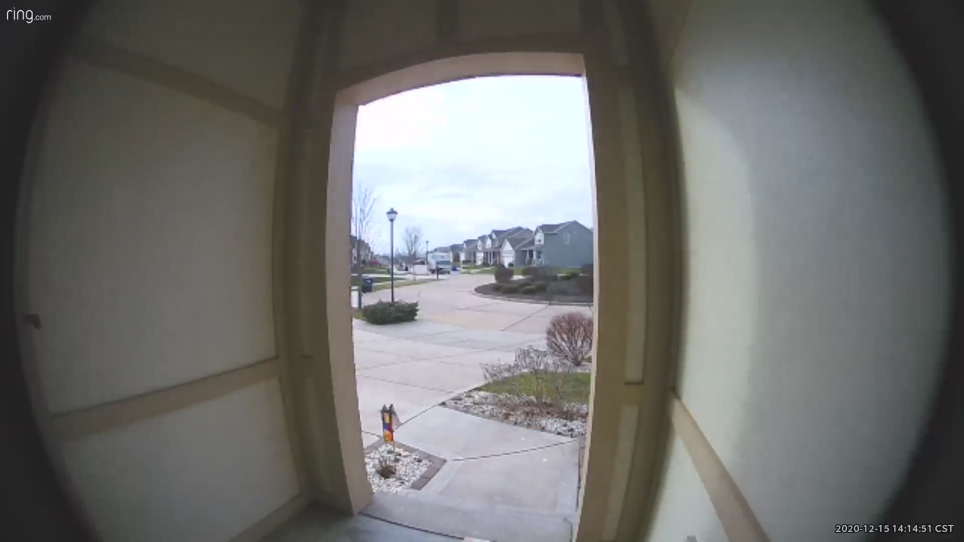 St. Charles County police released video showing the suspect pull up to a home in an Enterprise trick and take a package from the porch.
