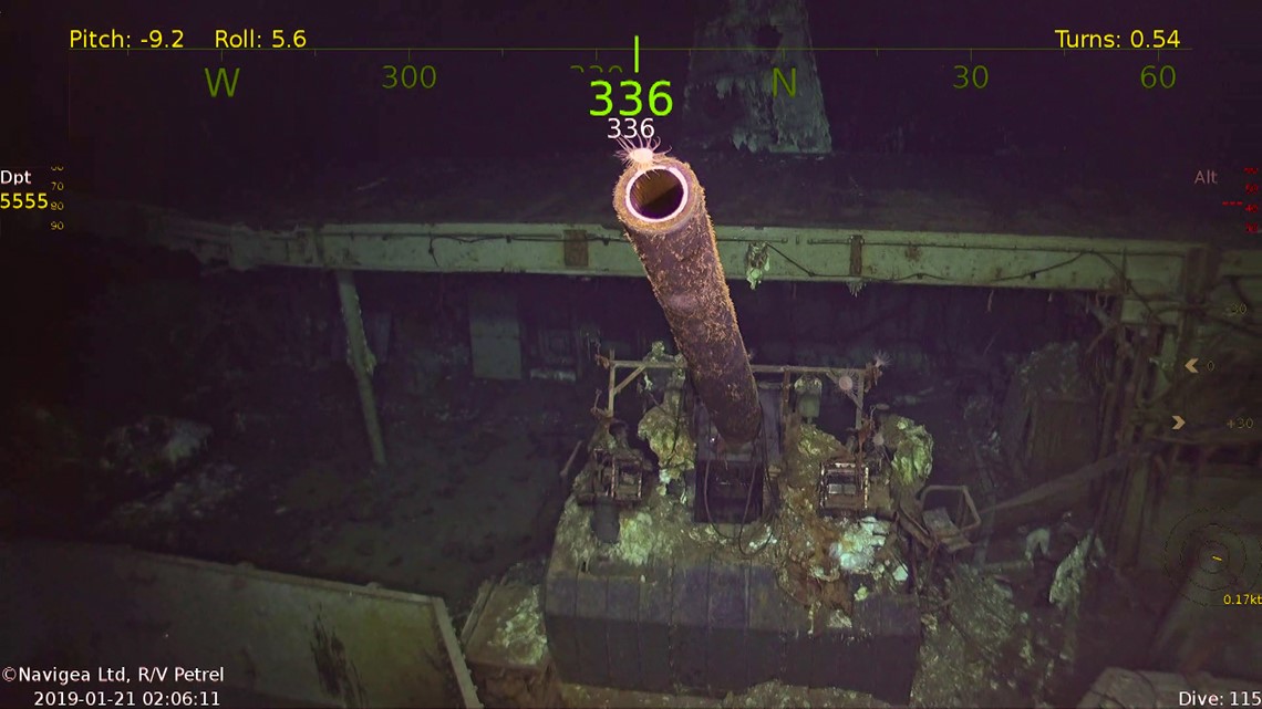 Underwater images released showing USS Hornet wreckage 76 years after ...