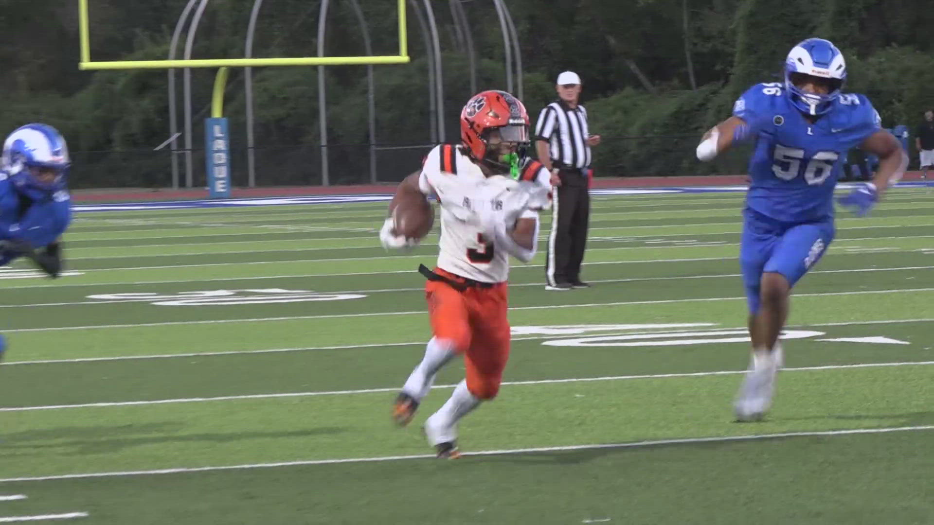 Ladue's Jonathan Nichols is everywhere in a close high school football game against Ritenour. Ladue wins 23-20.