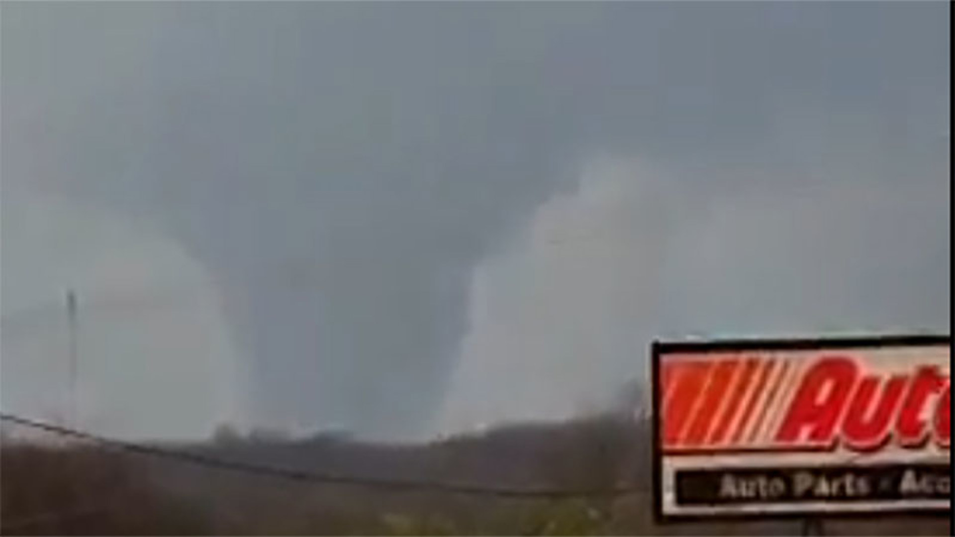 A tornado was confirmed on the ground in Potosi, Missouri Wednesday.