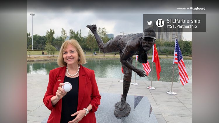 St. Louis Cardinals Levitating Baseball Sculpture