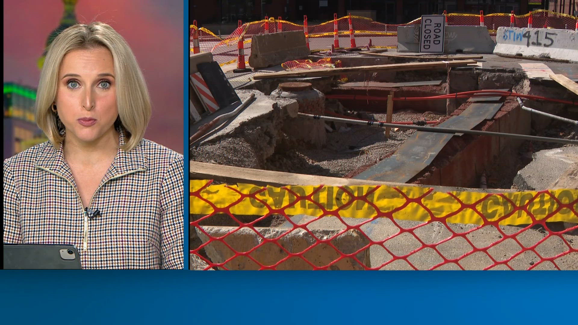 City repairing sinkhole outside Busch Stadium | ksdk.com