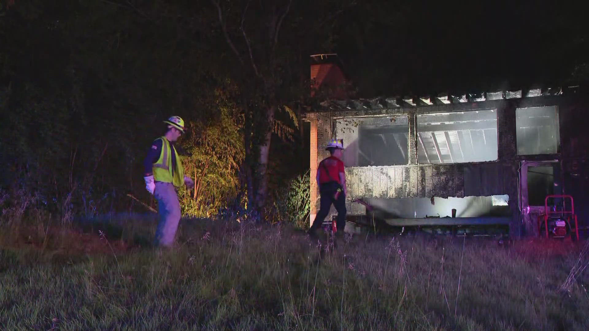 Multiple crews responded Monday morning to a fire at a vacant home in Ferguson. Neighbors told 5 On Your Side they noticed suspicious activity before the fire.