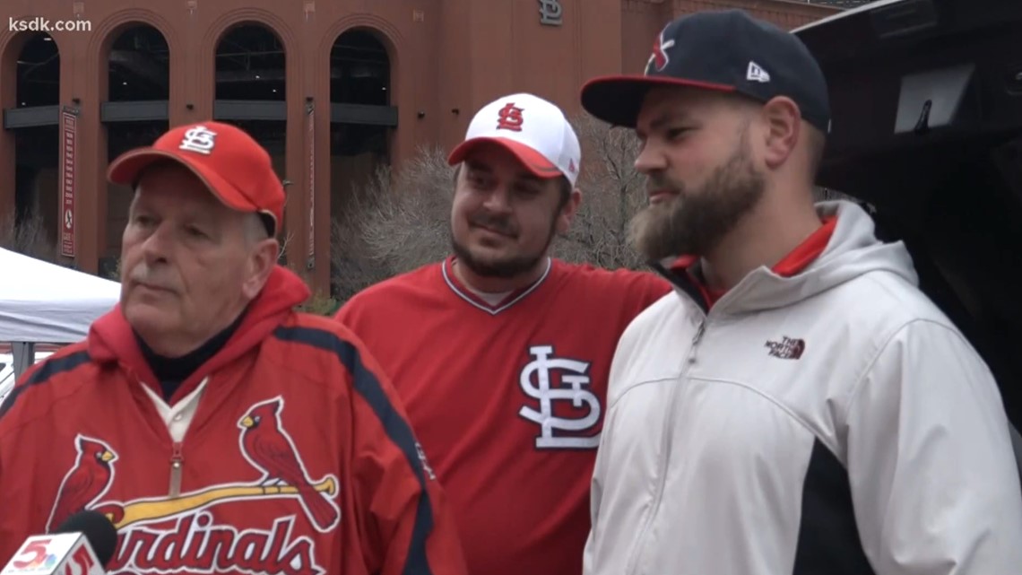St. Louis Cardinals fan attends 50th Opening Day