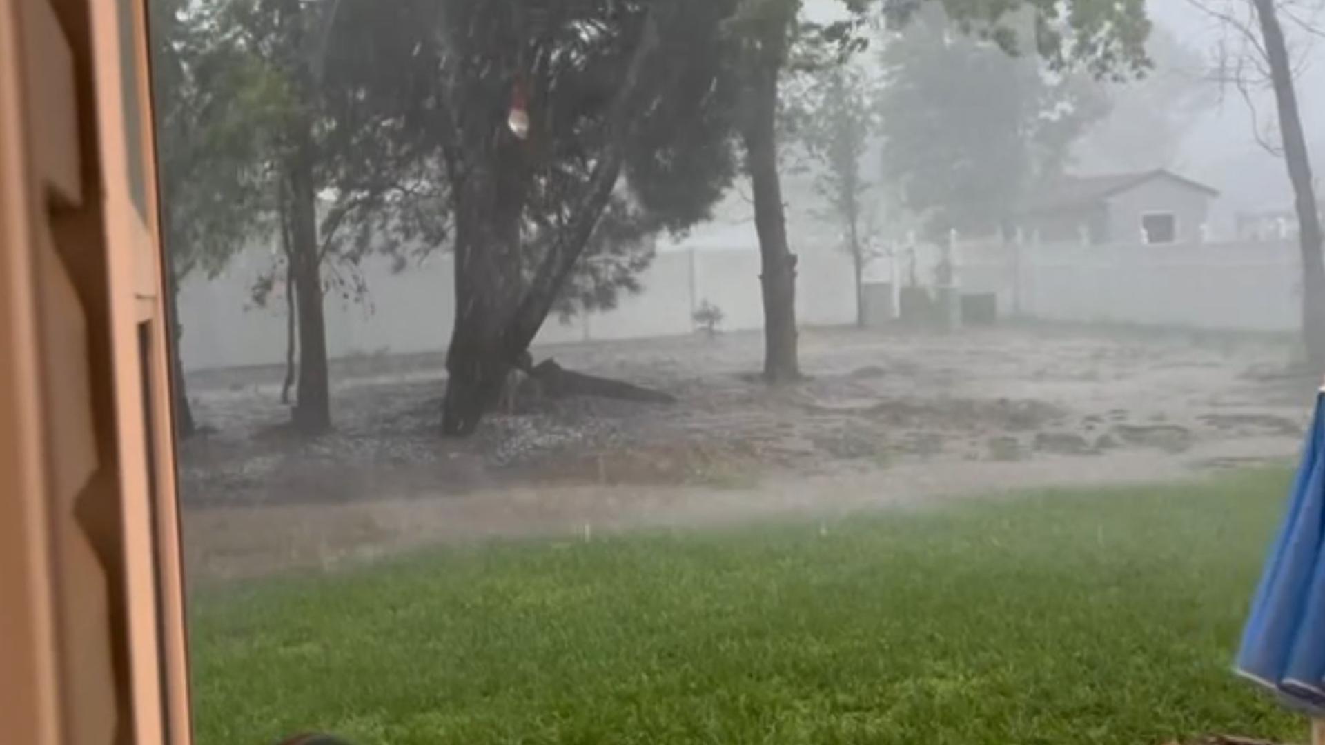 Hail hit the Sullivan, Missouri, area on Wednesday. Video captured by a 5 On Your Side viewer shows the downpour of hail as severe weather swept through the area.