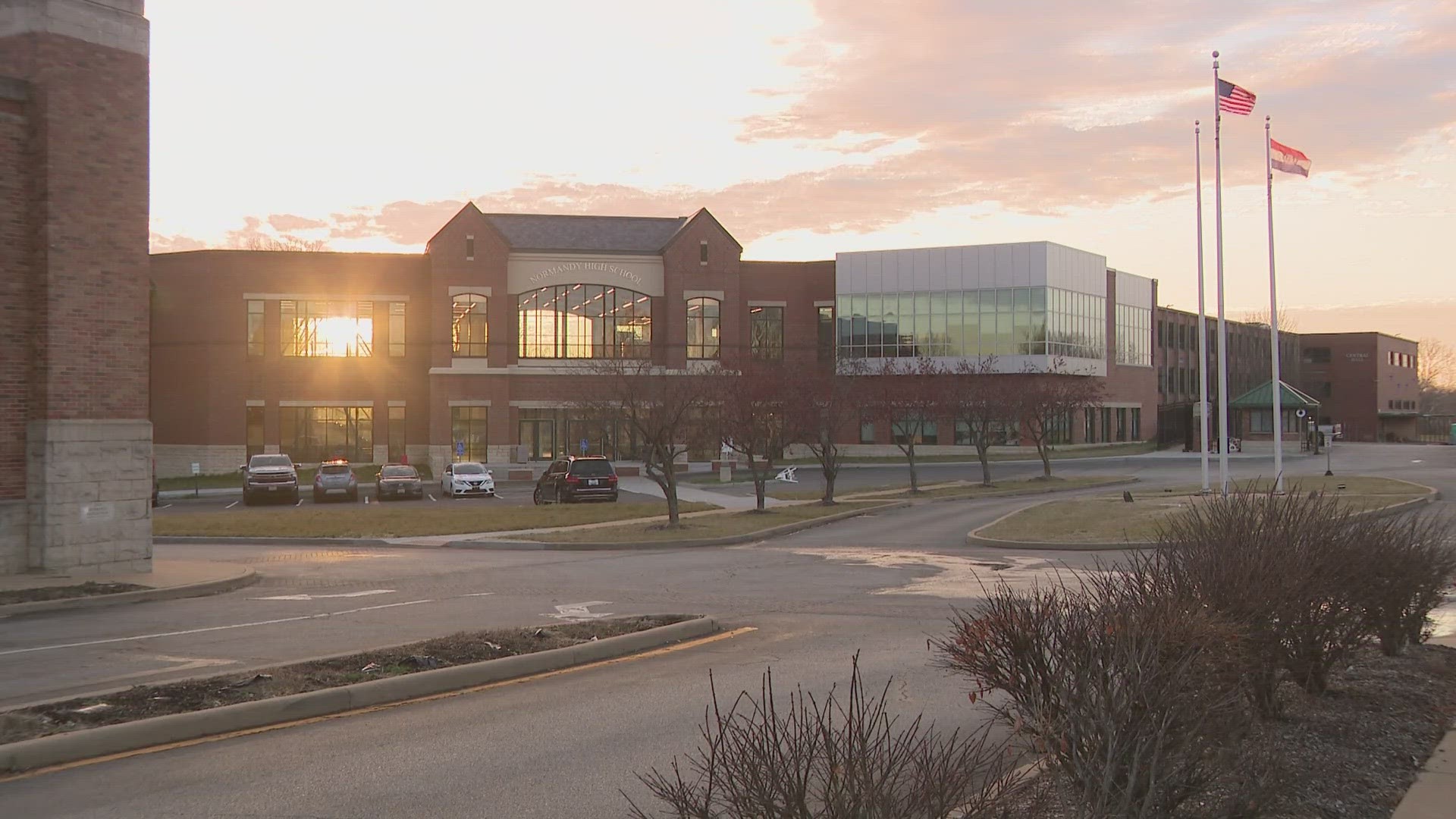 The incident happened outside of a Normandy High School classroom on Wednesday.