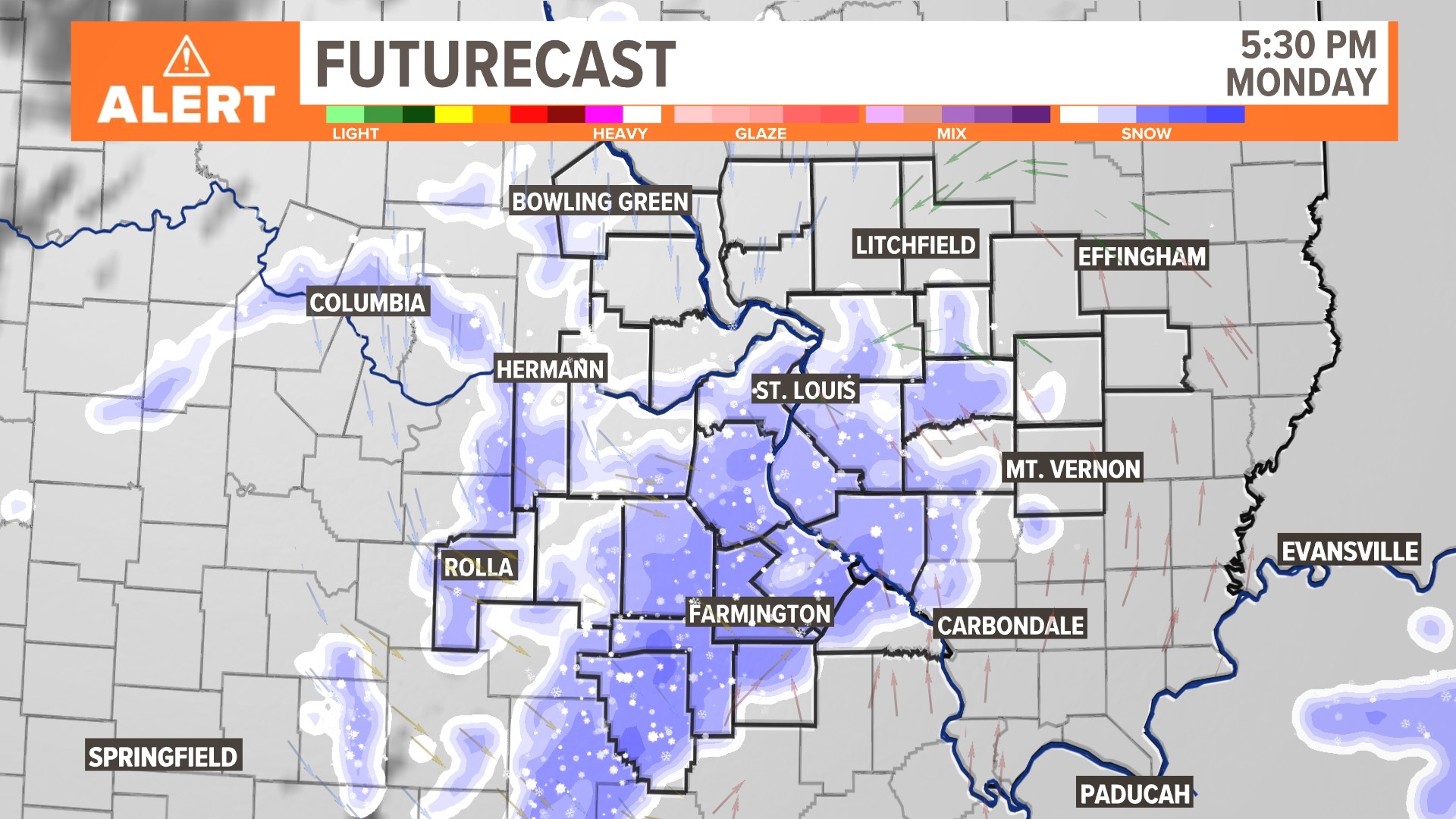 Light burst of snow expected Monday | ksdk.com
