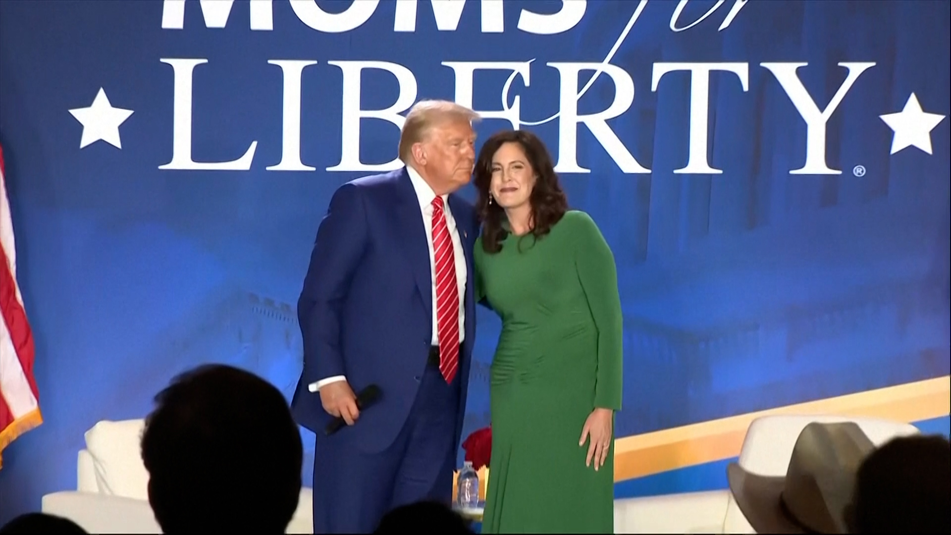 Republican presidential nominee Donald Trump lamented the growing acceptance of transgender Americans in an appearance at the annual gathering of Moms for Liberty.