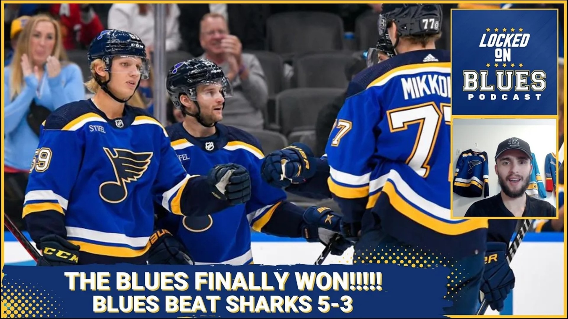Josh Hyman covers the Blues victory over the San Jose sharks. This ends the losing streak.