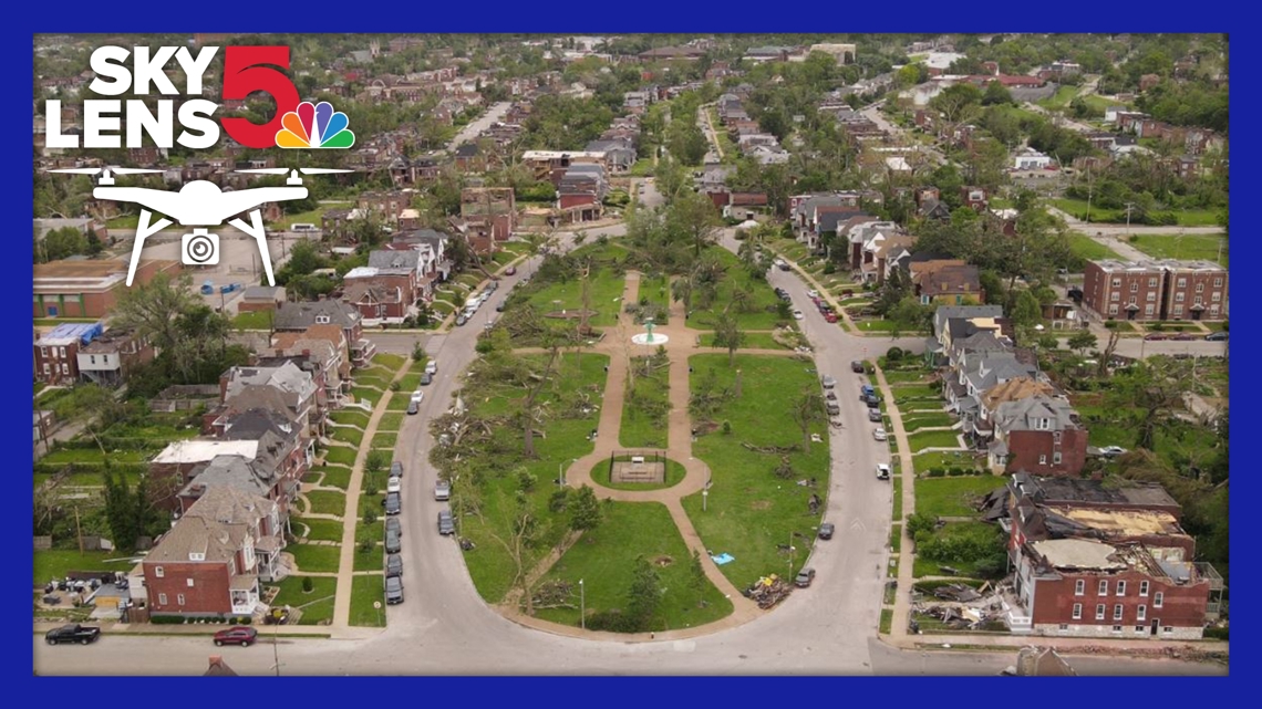 Drone video: Damage across St. Louis after EF3 tornado | ksdk.com