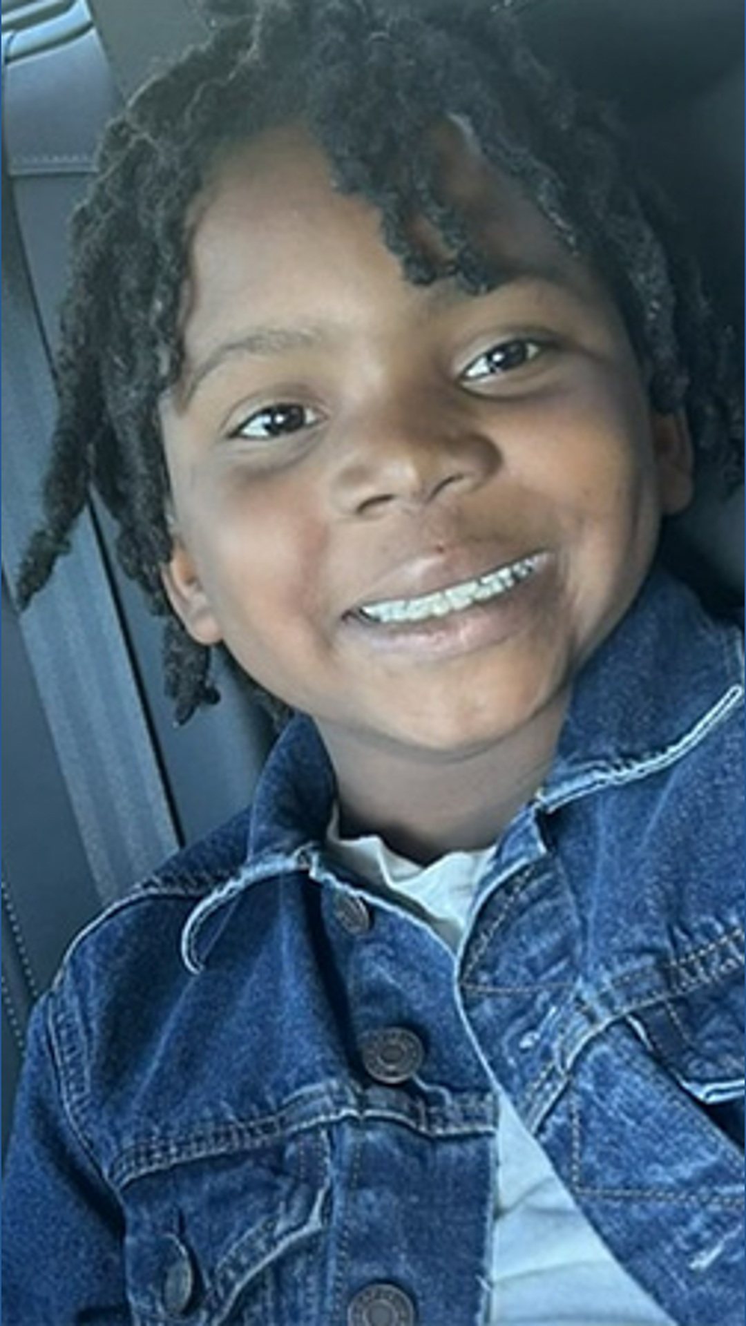 After a swing set collapsed on him, CJ seemed fine and asked for