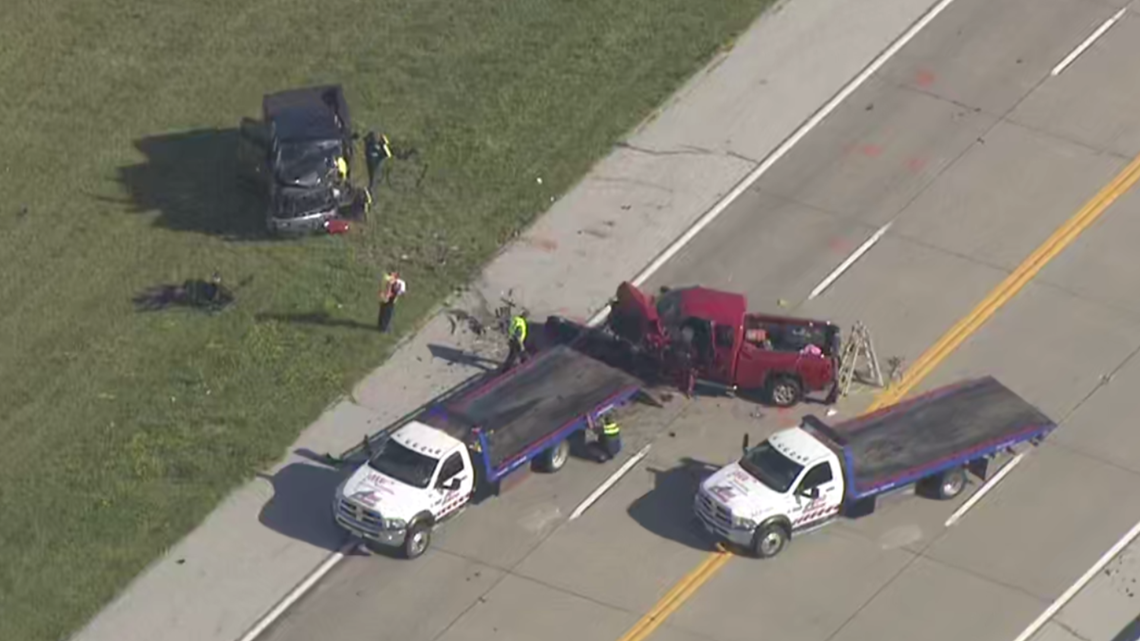 St. Peters news Headon crash involving pickup trucks on Spencer