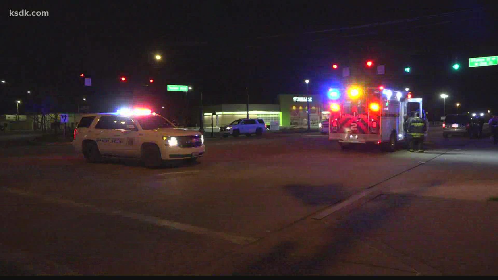 Emergency crews responded minutes before midnight to Tucker Boulevard and O’Fallon Avenue in the Columbus Square neighborhood just north of downtown.