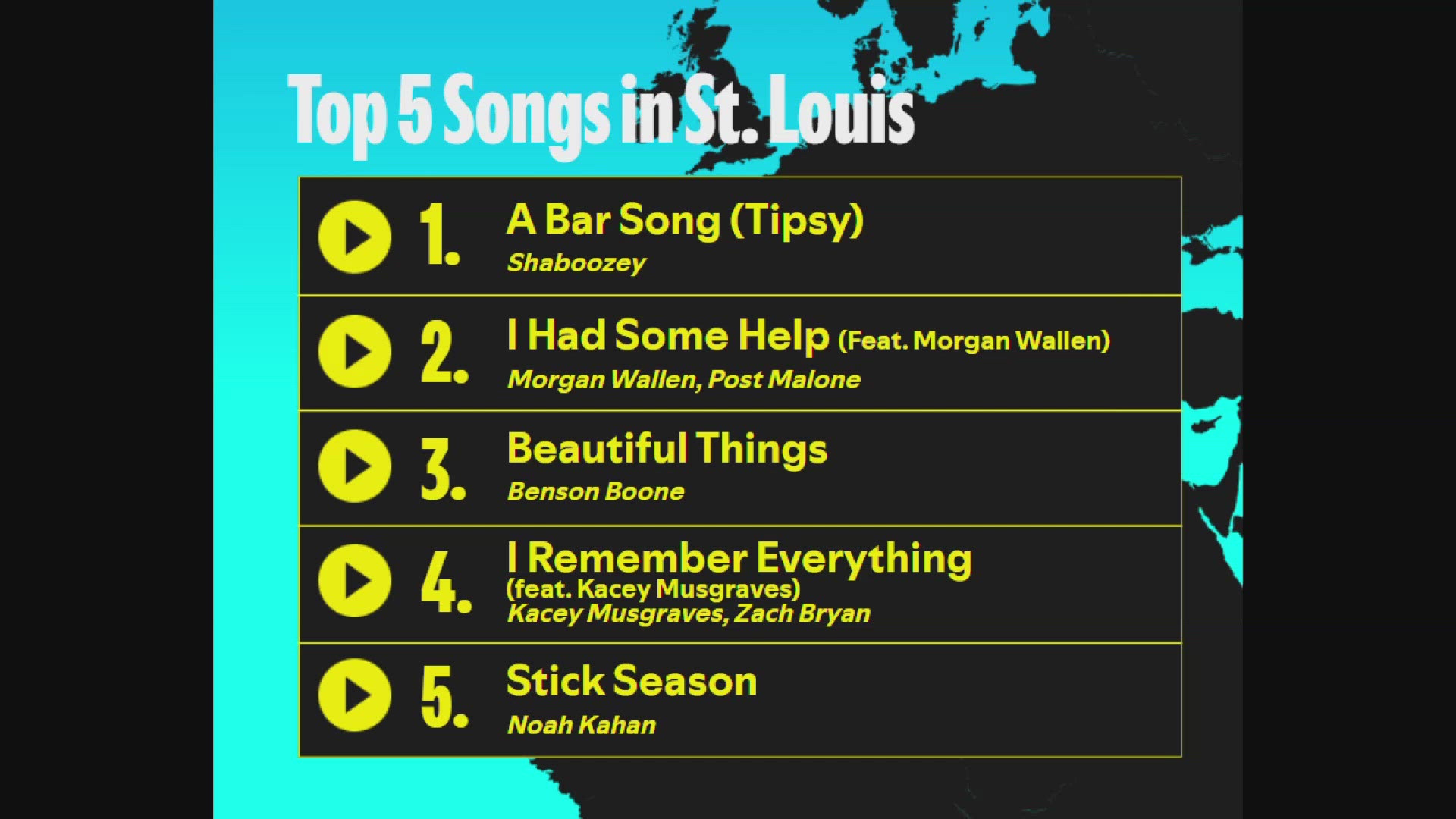 These songs were the soundtrack of 2024 in the Lou, according to Spotify's yearly recap. Here are the top 5.