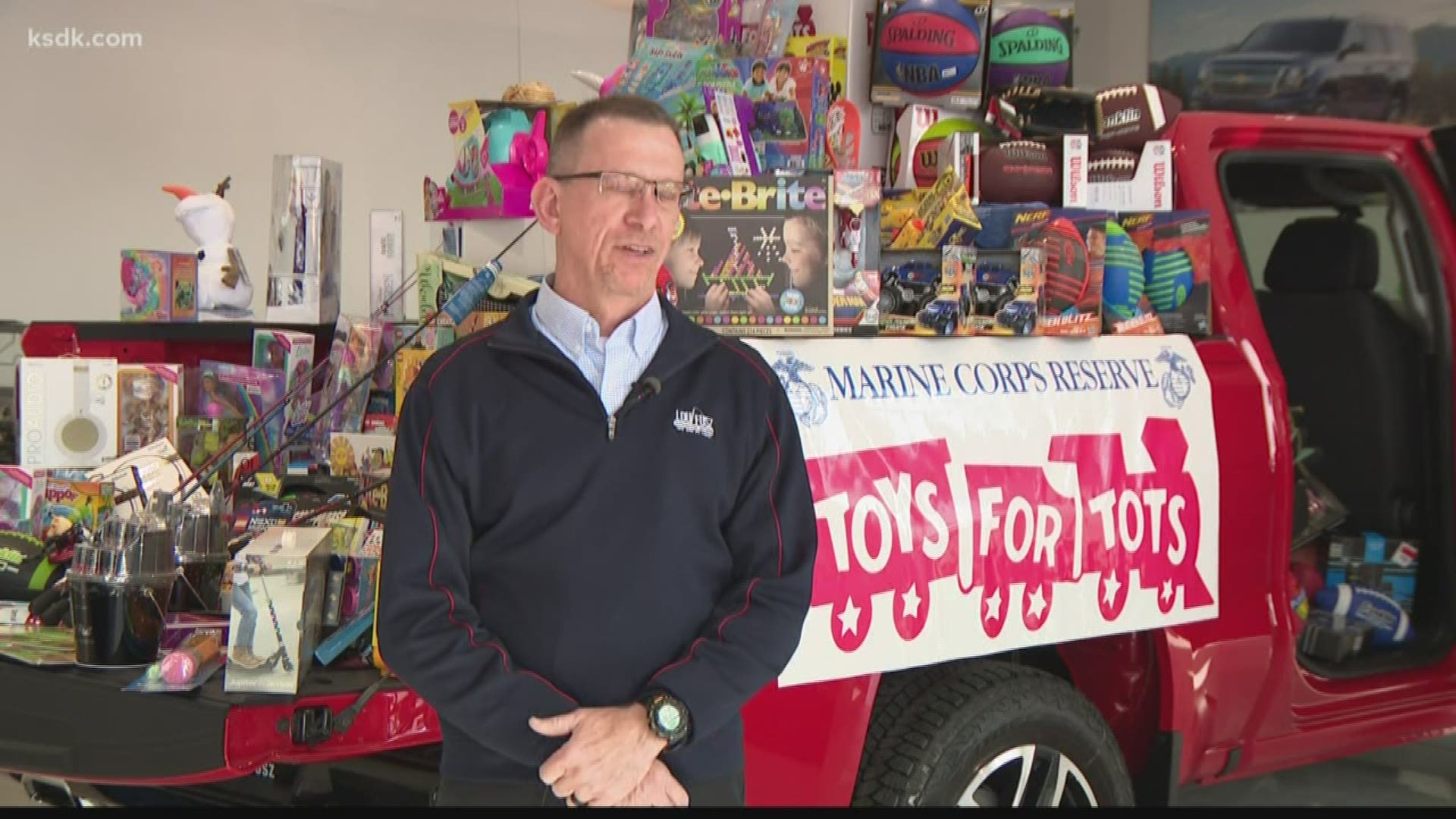 The Lou Fusz Automotive Network hosts a huge toy drive every year for Toys for Tots.