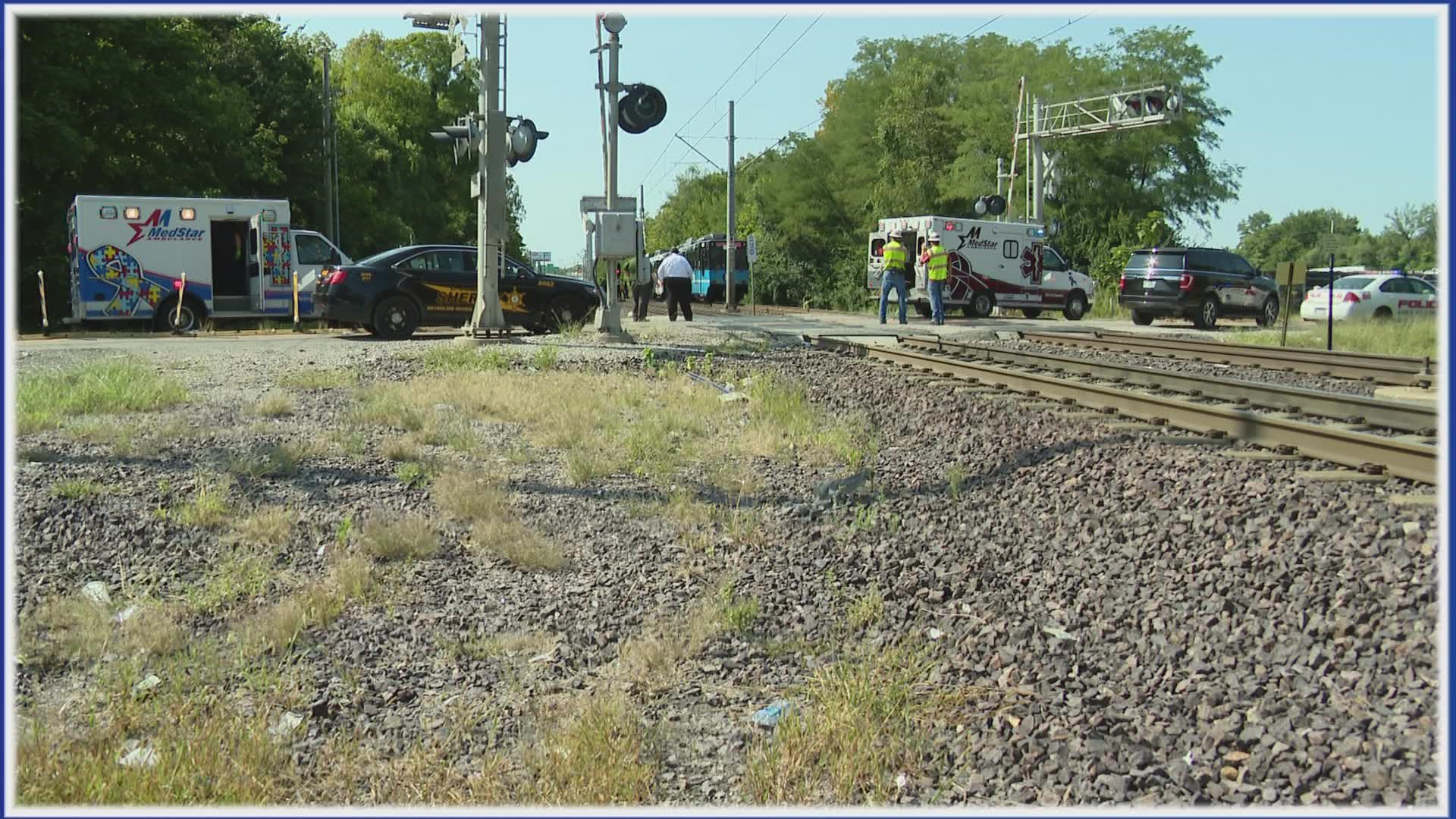 The crash happened at 37th Street and St. Clair Avenue in Washington Park, according to a MetroLink spokesperson.