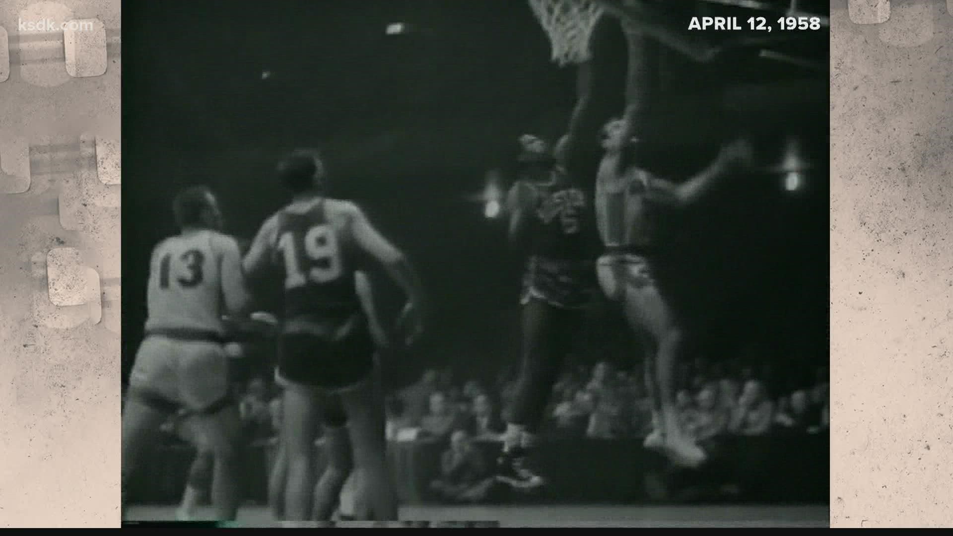 This week's Vintage KSDK goes back to April 12, 1958. It was the night the NBA's St. Louis Hawks won the championship, defeating the Boston Celtics for the title.