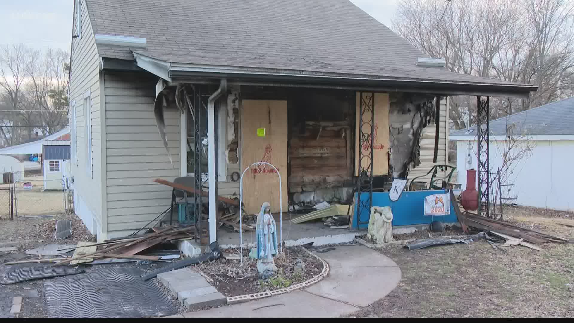 The family recently lost their home in a fire