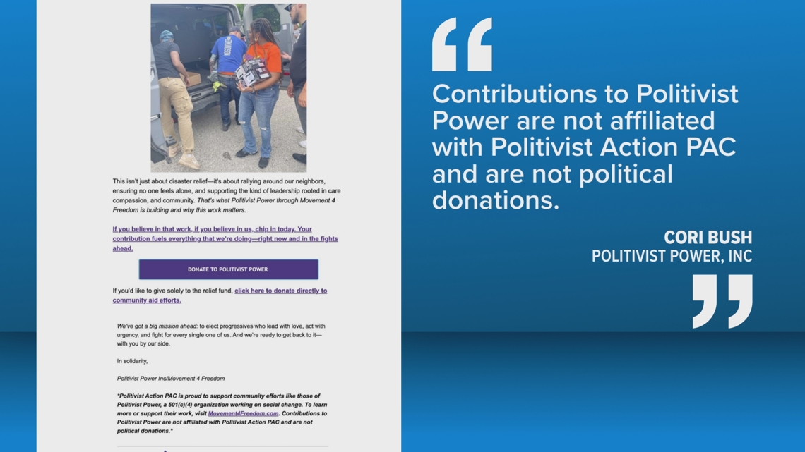Cori Bush raised tornado money through a nonprofit with no public IRS record, and won't explain it before the primary