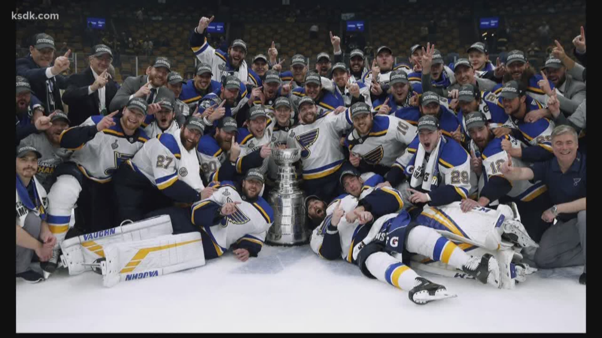 Shortly after the Blues won The Cup, Art Holliday was already rhyming.