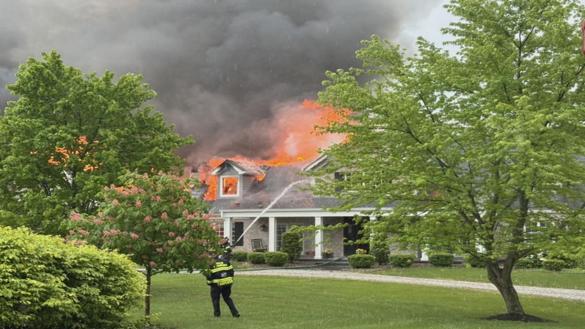 Dog saved from fire after presumed lightning strike ignites New Melle home - Vimarsana News