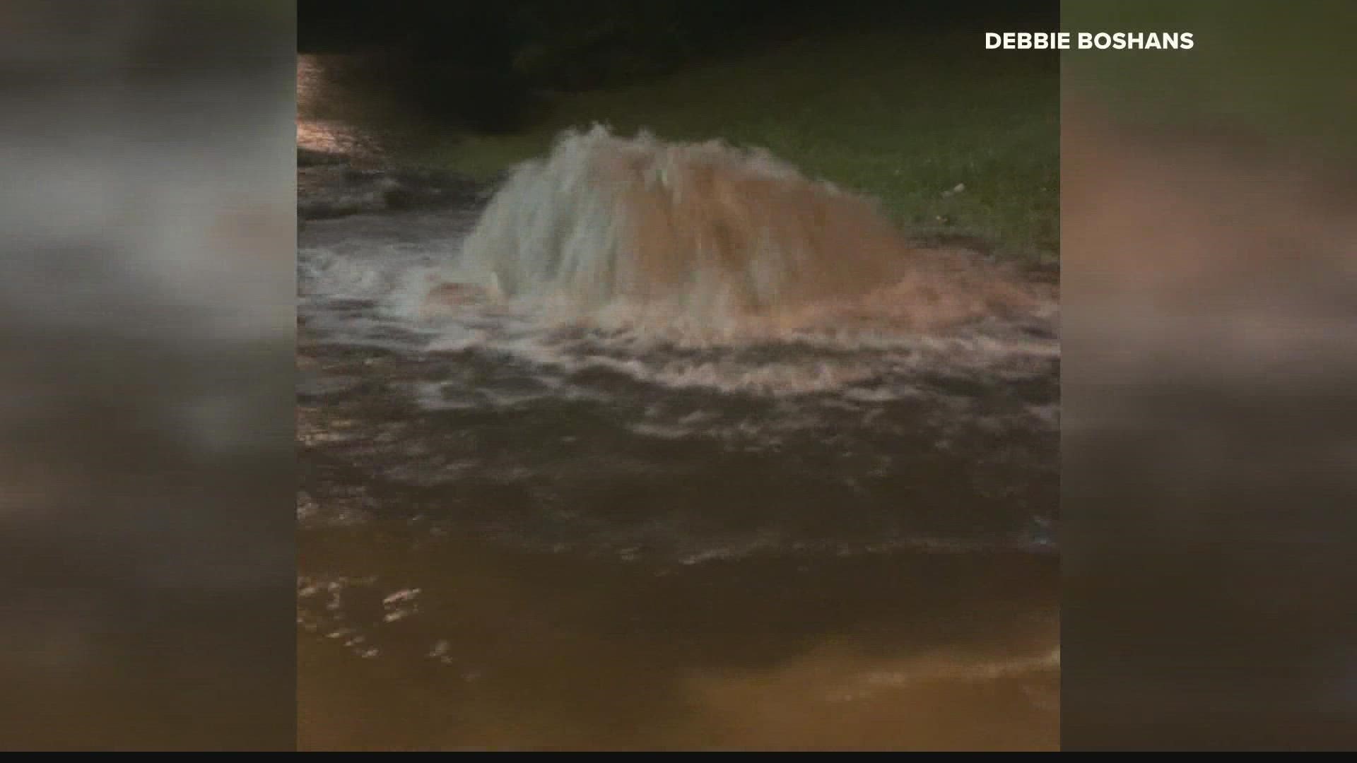 One family in the Ellendale neighborhood said Tuesday's rain flooded their basement as high as nine feet.