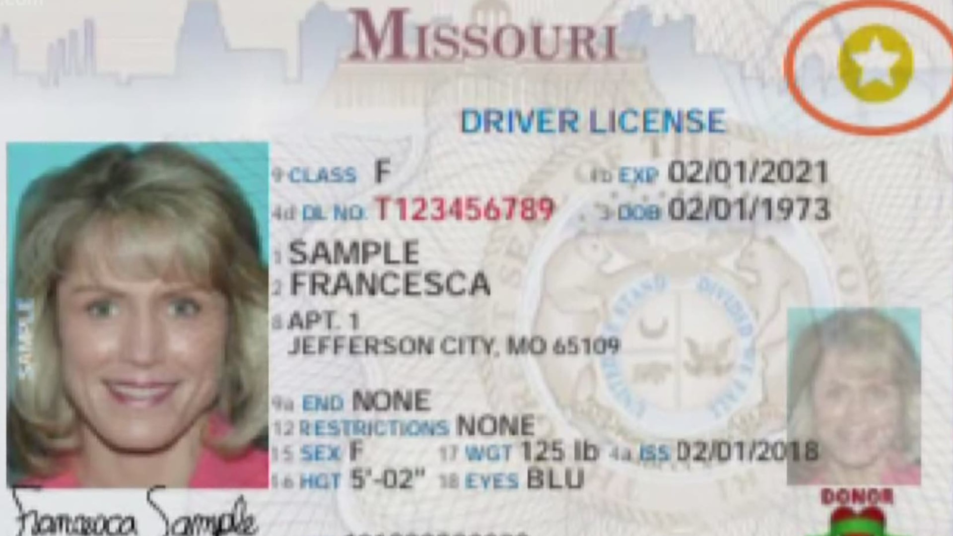missouri issued drivers license never requested