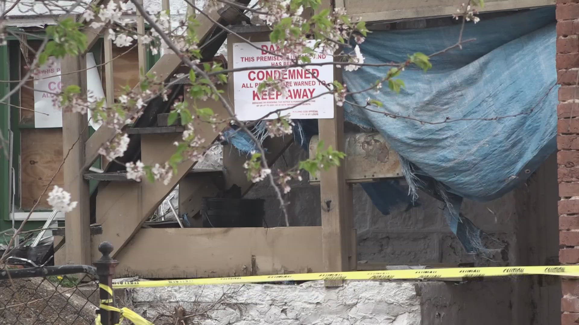 An abandoned brick building collapses in south St. Louis Monday afternoon. The cause has not been released.