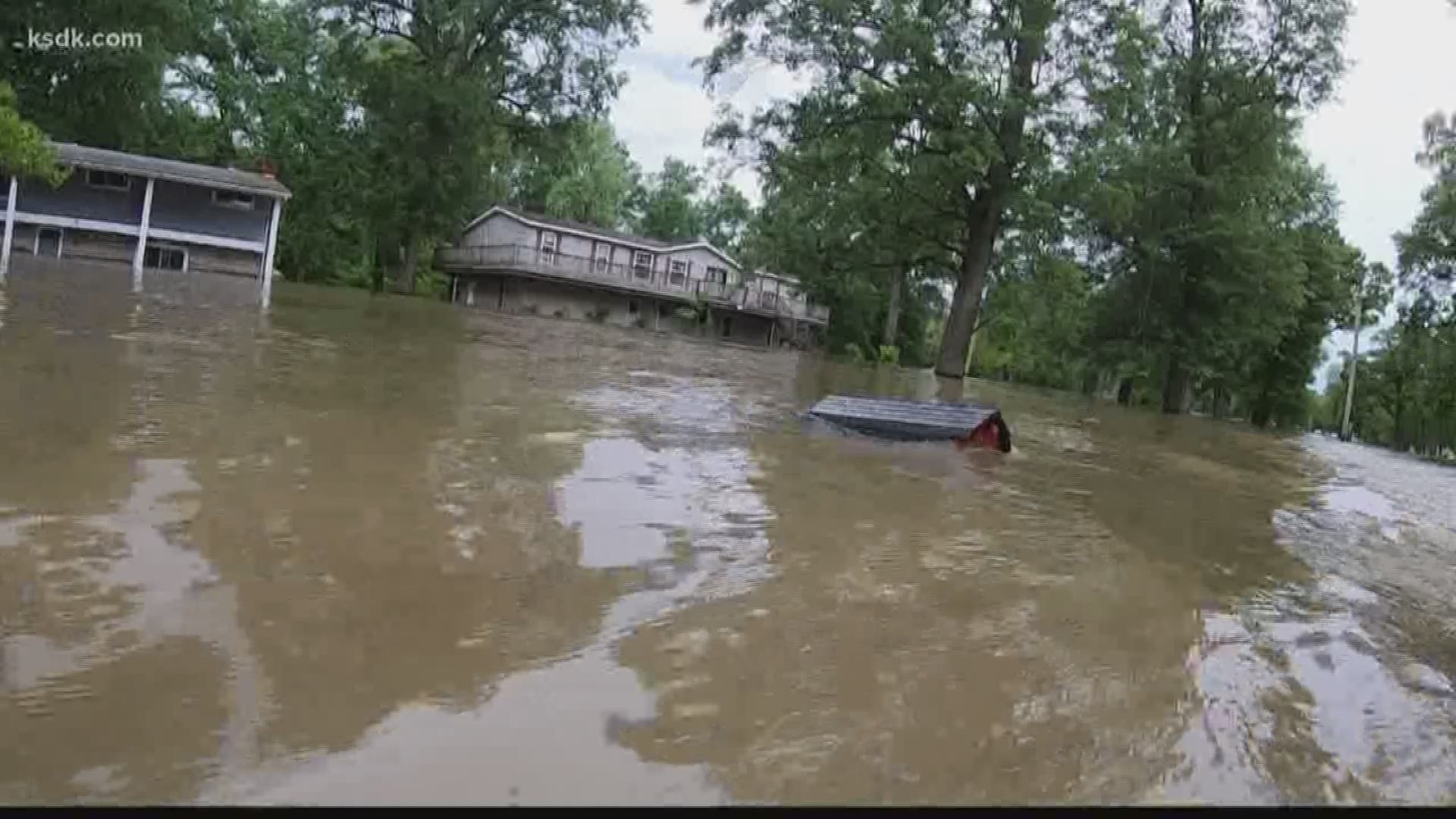 Like the rest of the area, the river is also reaching near record levels in St. Charles County.