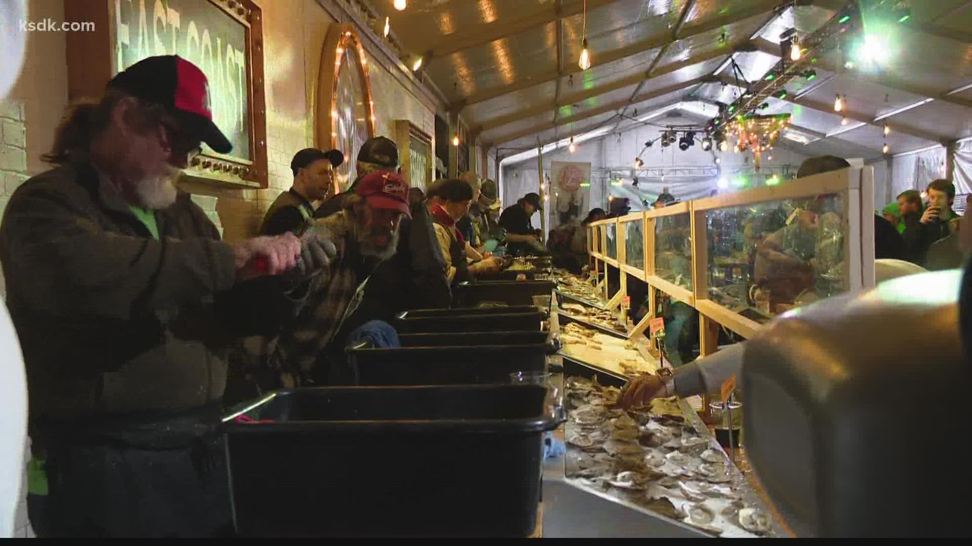 Organizers are flying in 80,000 oysters overnight. is The event is the largest of its kind in the Midwest region.