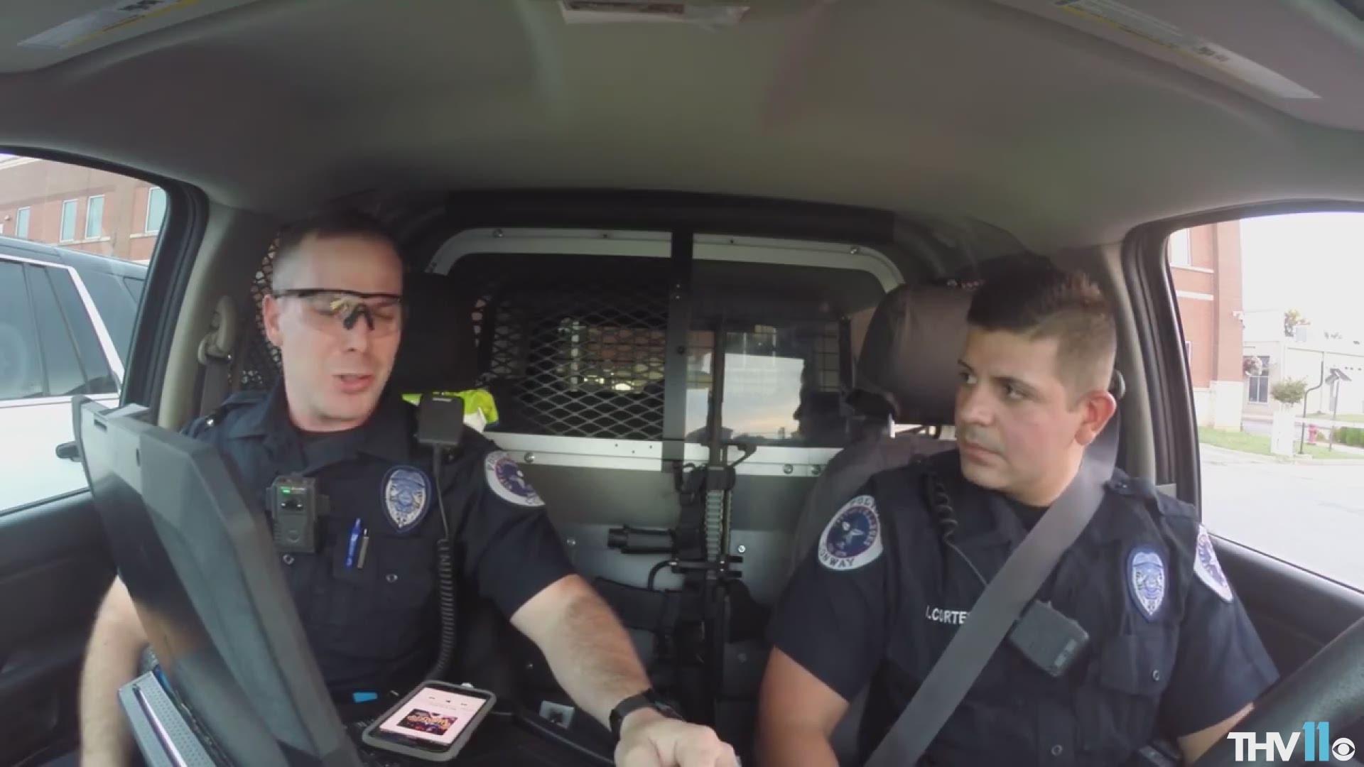 Officers Danny Worley and Ivan Cortez battle each other in this lip-sync challenge