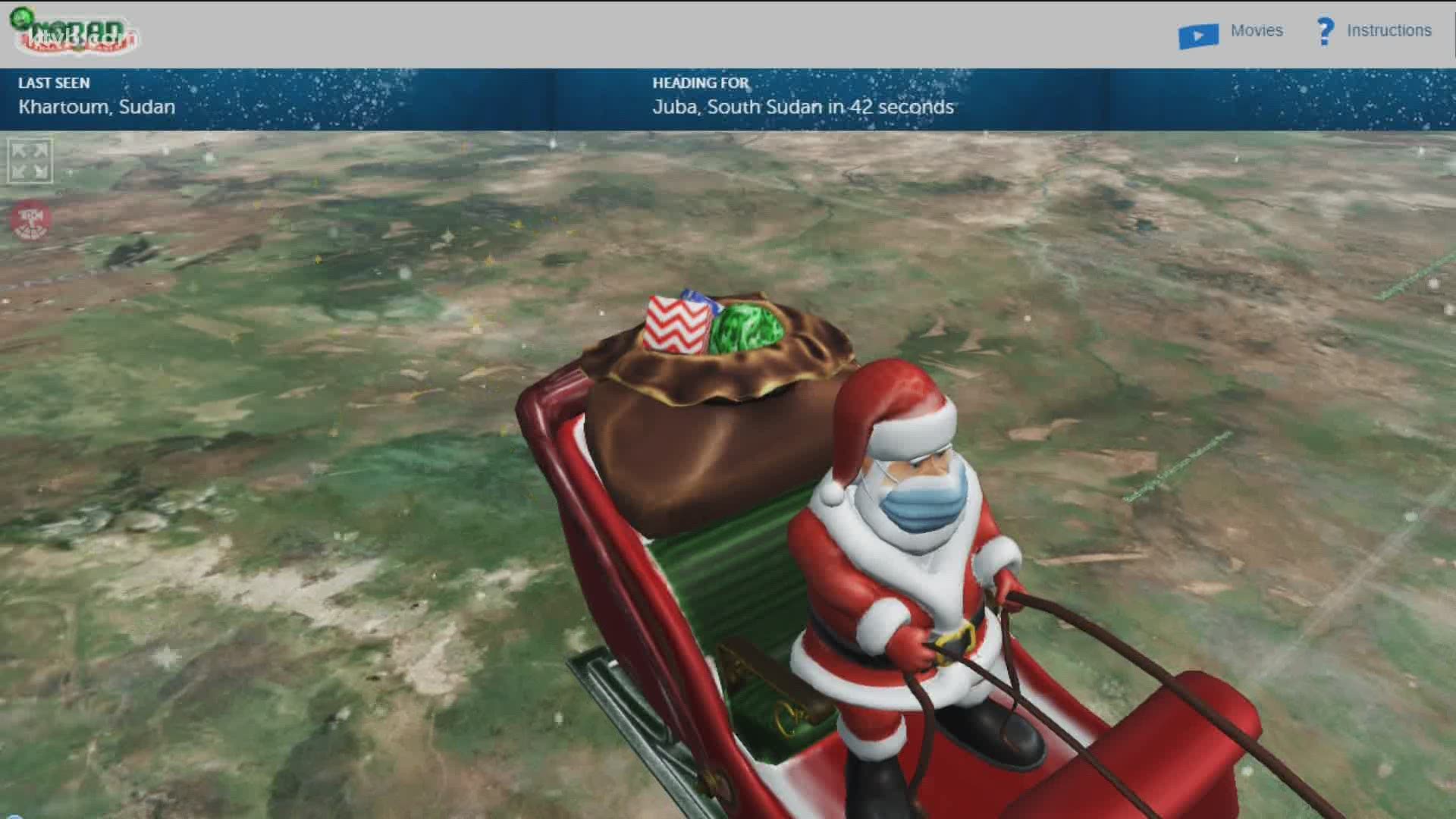 LIVE NORAD Tracks Santa Claus on global Christmas trip