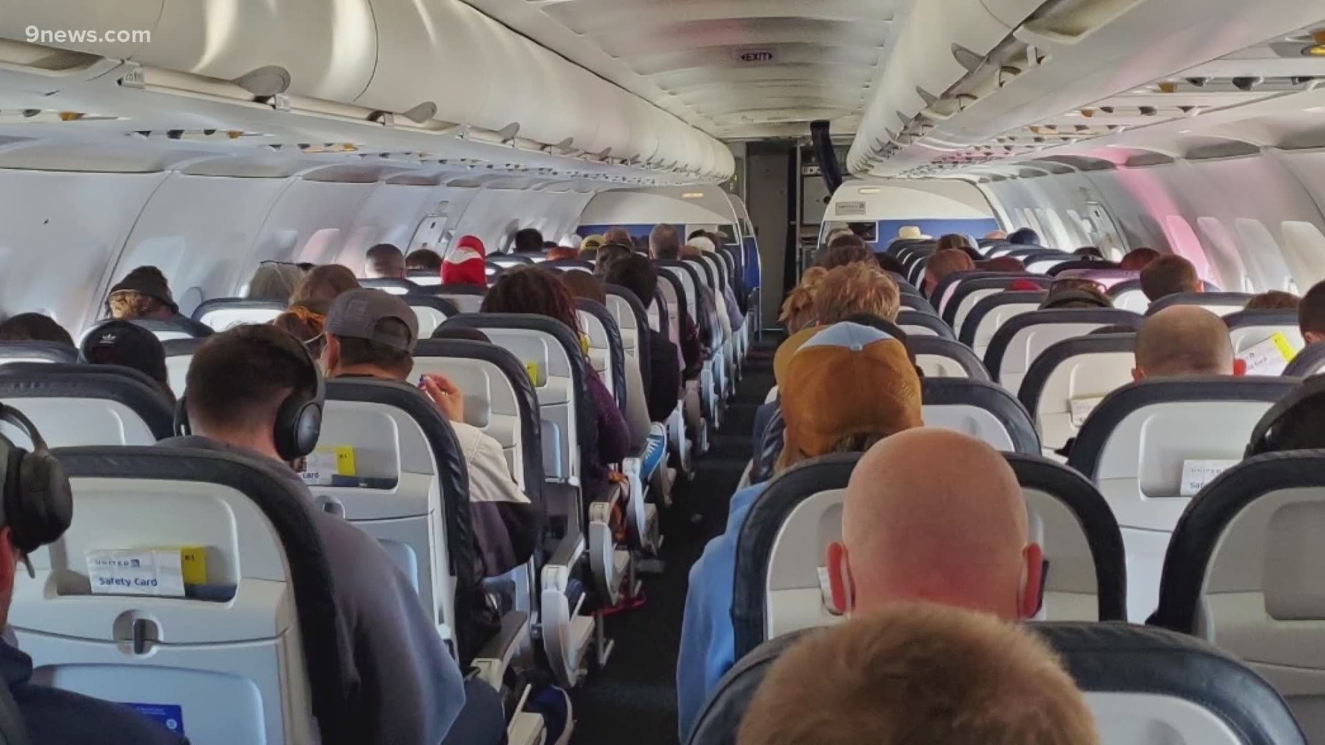 A United Airlines flight from Chicago O’Hare to Denver International Airport Thursday morning sold out making social distancing impossible once passengers boarded.