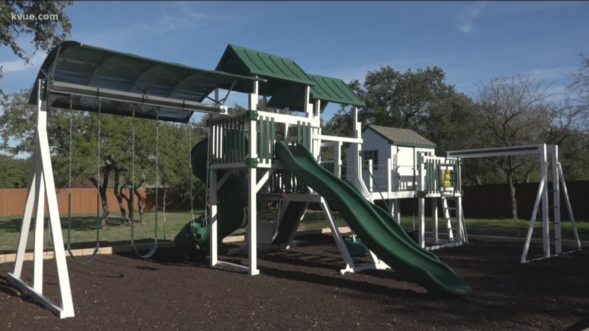 A Georgetown family is being sued because of a playset in their backyard.
