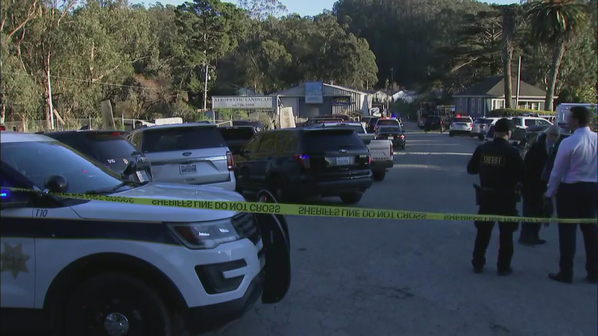 Seven people were killed in two related shootings Monday in a California coastal community south of San Francisco.