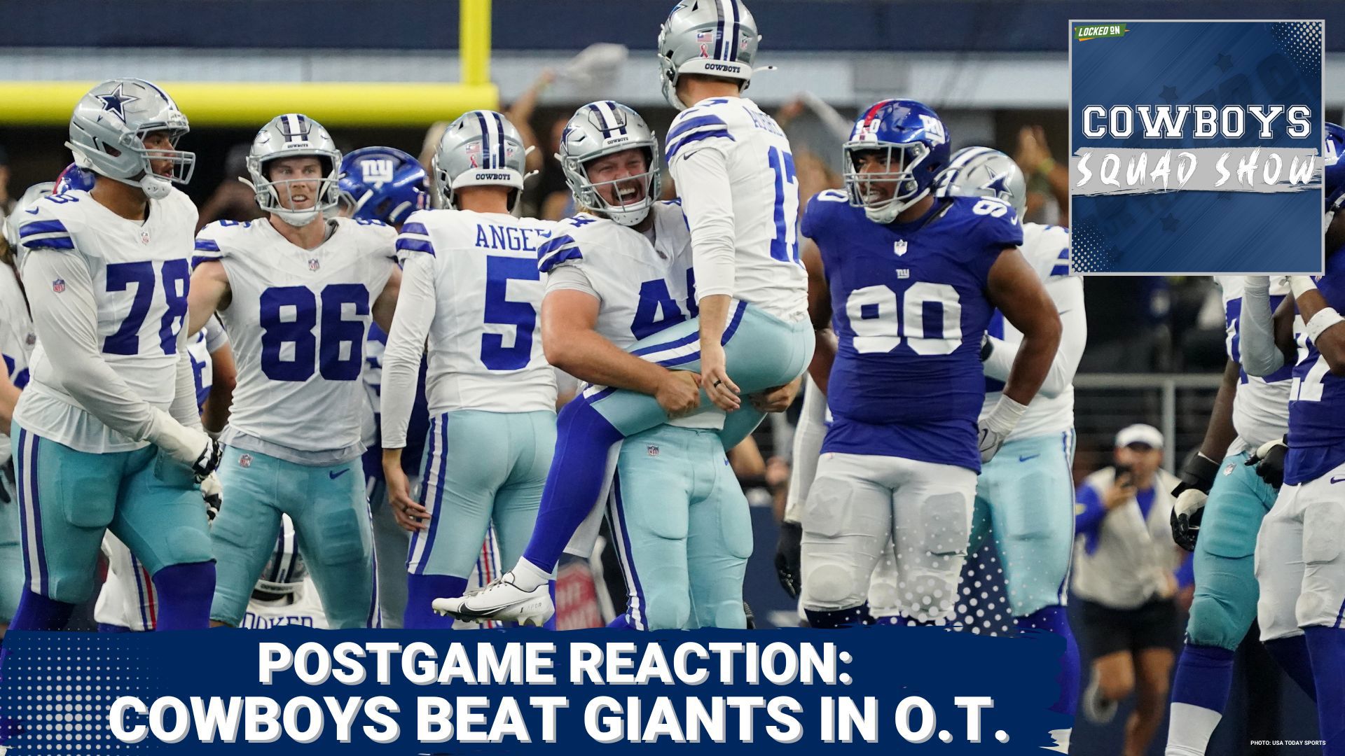 The Cowboys won a thriller over the Giants in overtime for their first win  of the season.