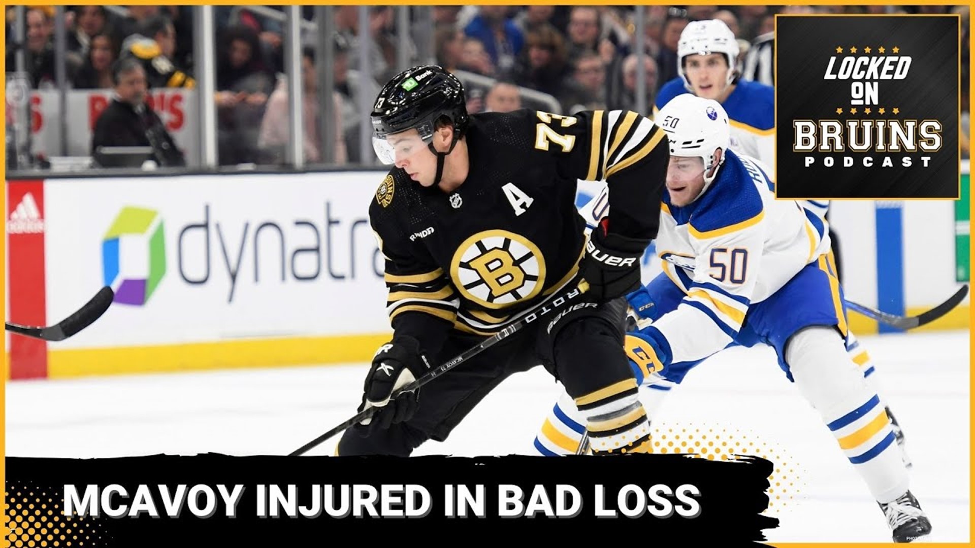 Charlie McAvoy injured in Bruins' bad loss to Sabres + Where was Matt Poitras?