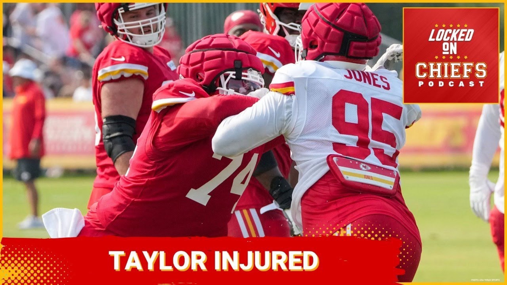 The Kansas City Chiefs lost Jawaan Taylor to a shoulder injury during practice.