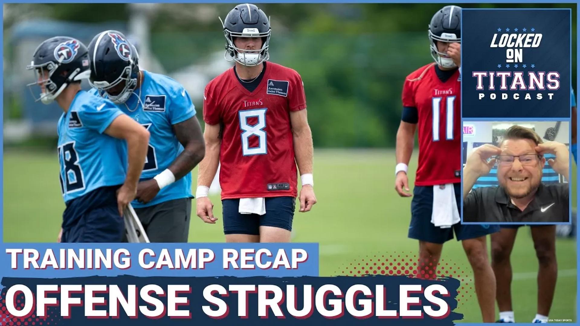 The Tennessee Titans hit the field for their first training camp practice on Wednesday and it was a sluggish day for the offense out of the gate.