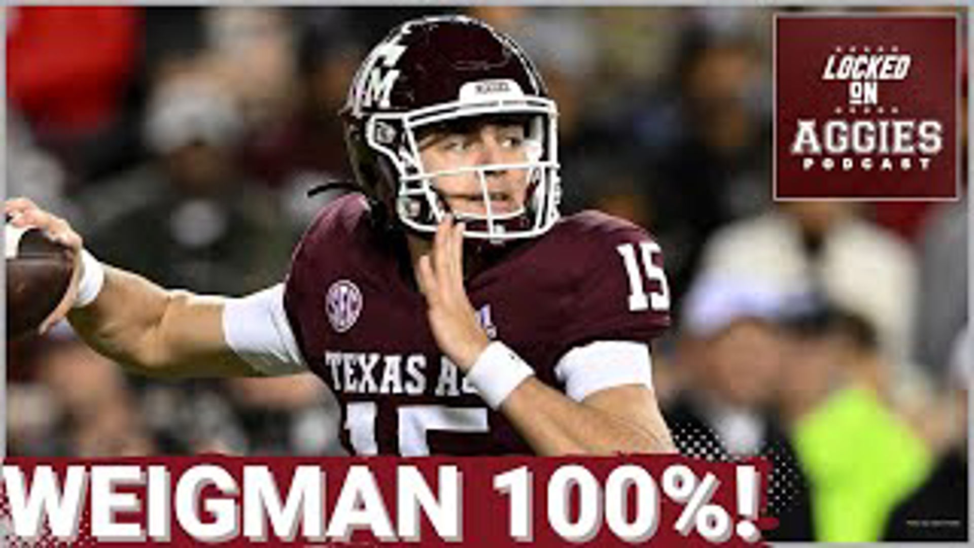 On today's episode of Locked On Aggies, host Andrew Stefaniak talks about how Coach Mike Elko said at SEC Media Days that Conner Weigman is finally healthy.