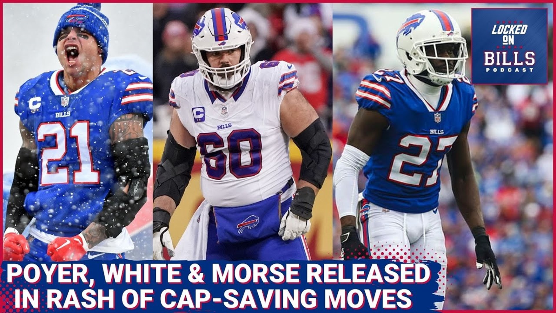 Buffalo Bills release Jordan Poyer, Tre’Davious White & Mitch Morse among moves for salary cap space