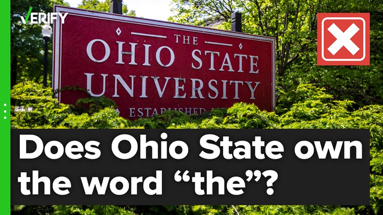 Ohio State does not own the word 'the'