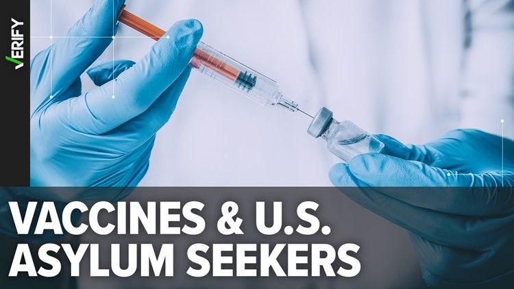 No, asylum seekers aren’t required to receive routine vaccinations at the U.S. border