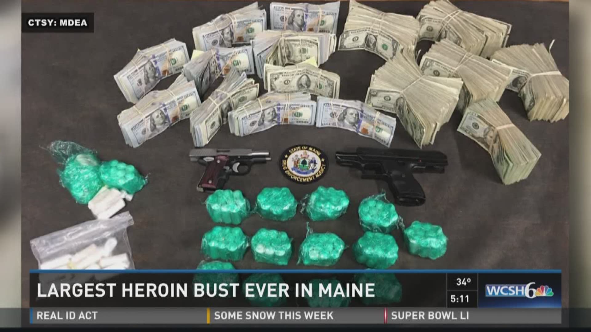 8 pounds of heroin seized in Maine's largest heroin bust in history