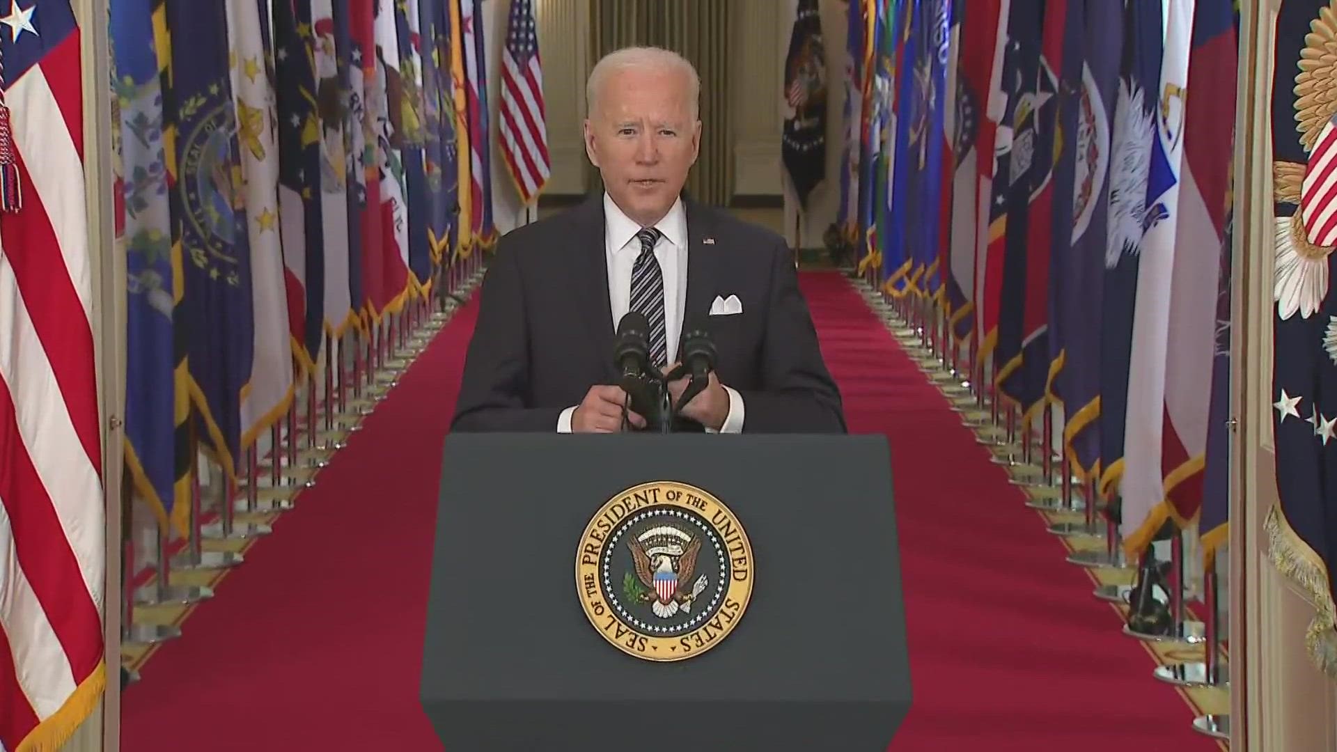 President Joe Biden delivered a somber but optimistic message from the White House on the one-year anniversary of the coronavirus pandemic.