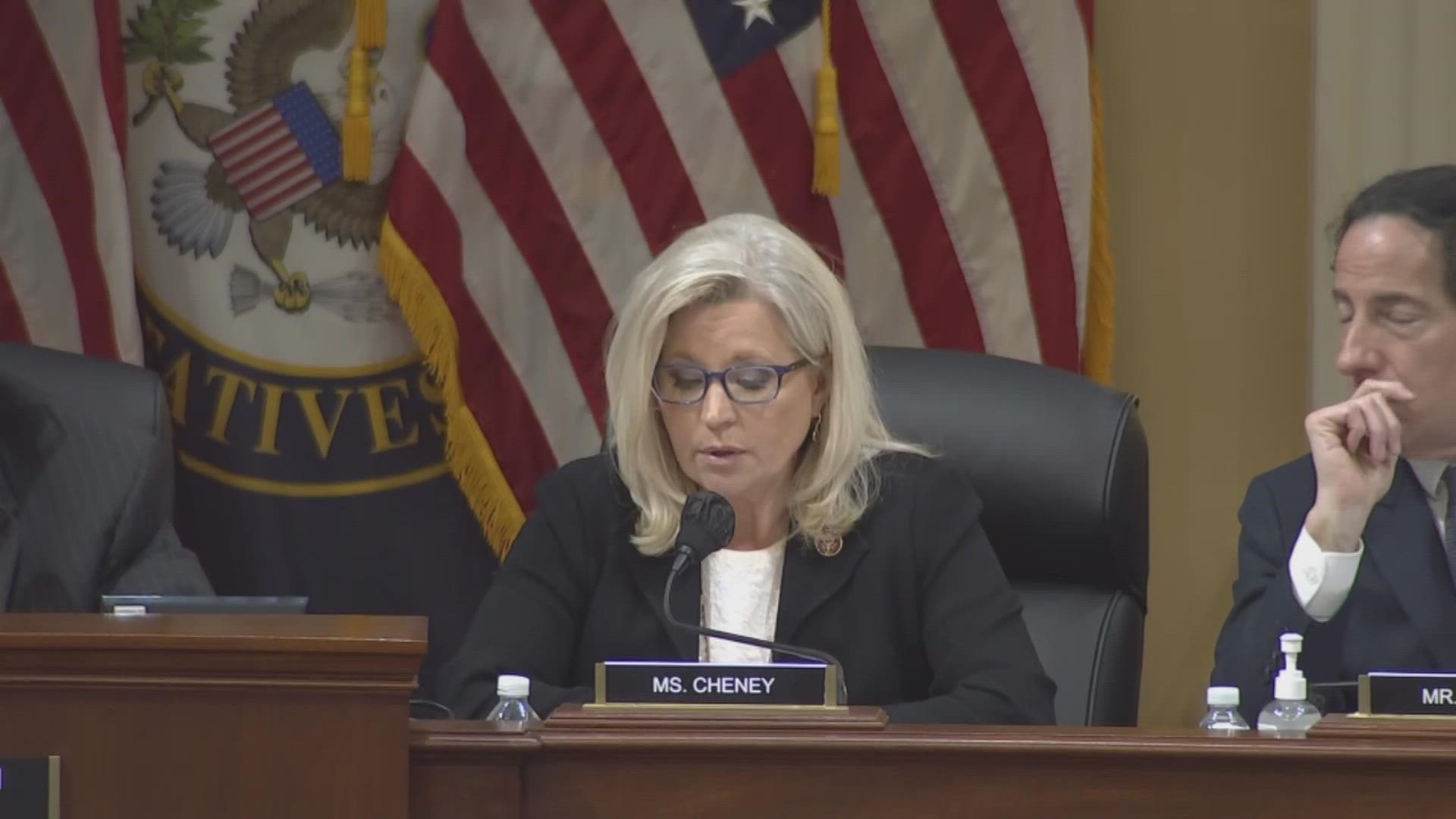 Rep. Liz Cheney said the Justice Department has been notified.