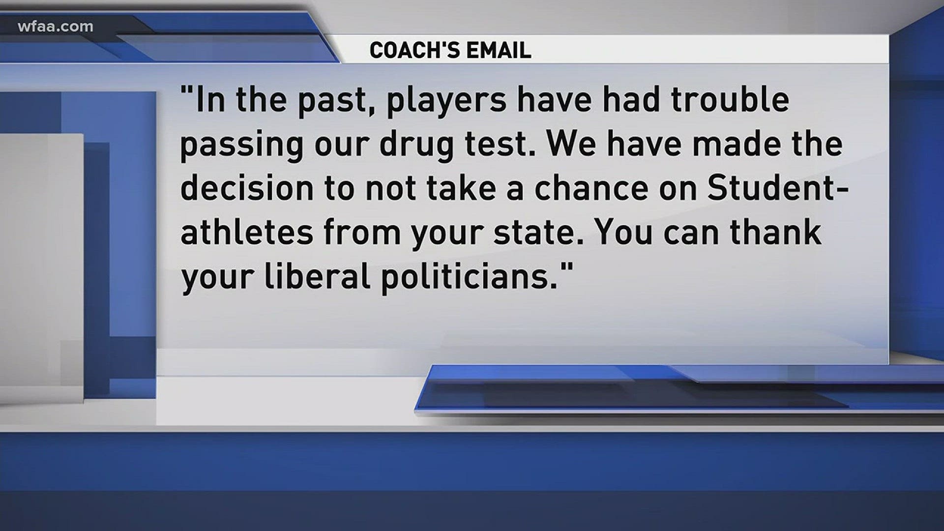 Coach refused to recruit from Colorado