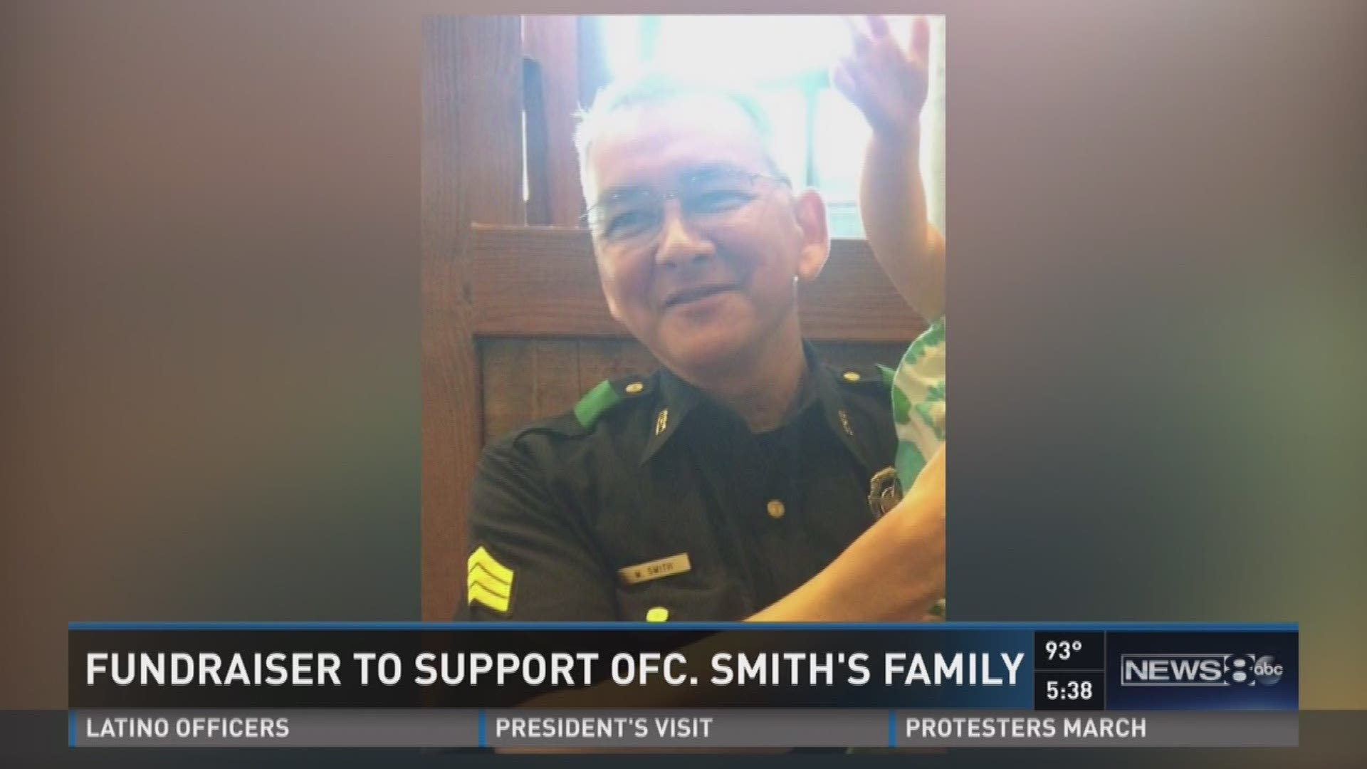 All proceeds are going to Officer Smith's family.